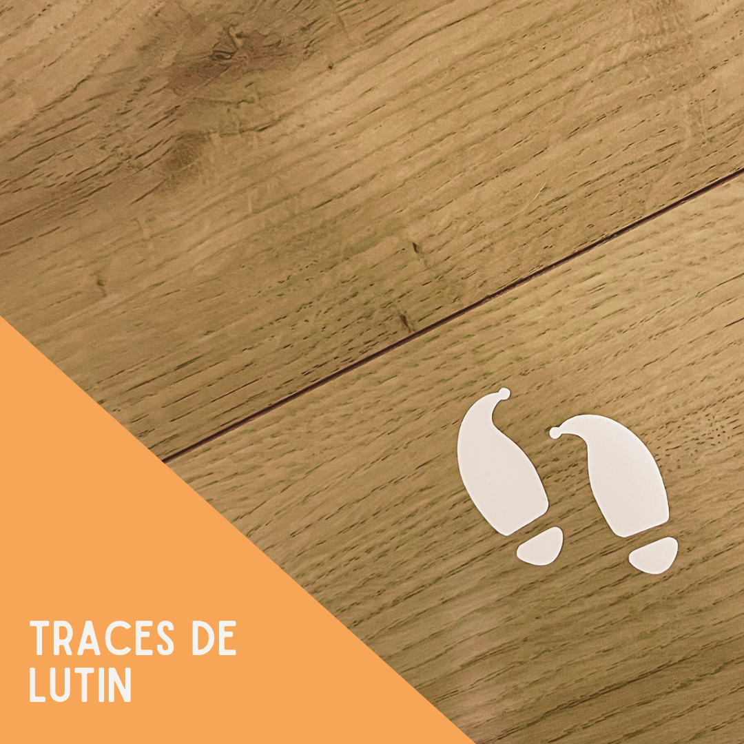 Empreintes de lutin autocollantes